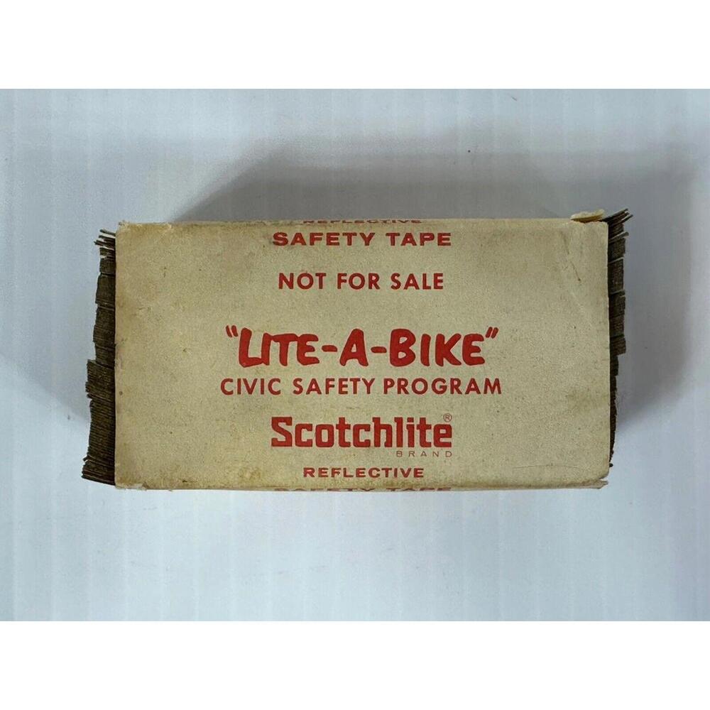Vintage NOS 60s Bike Reflector Safety Tape Lite A‎ Bike VFW Program For Bikes